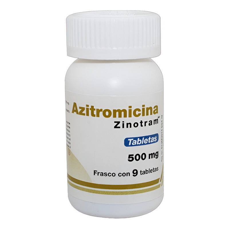Azitromicina Zinotram Tabletas 500mg 9 Tabletas