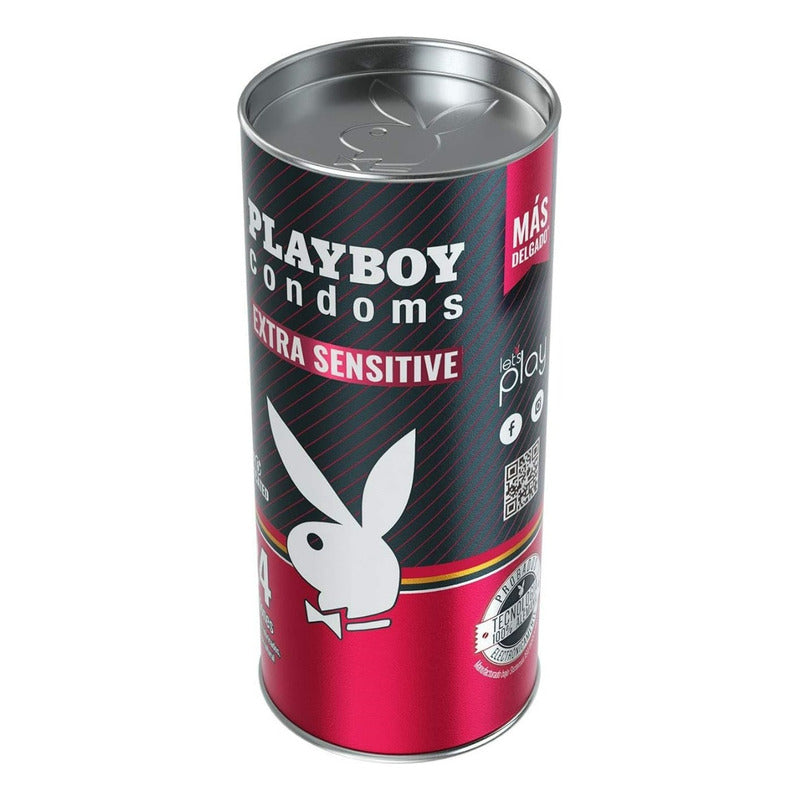 Playboy Condones Extra Sensitive Tubo Con 24 Piezas