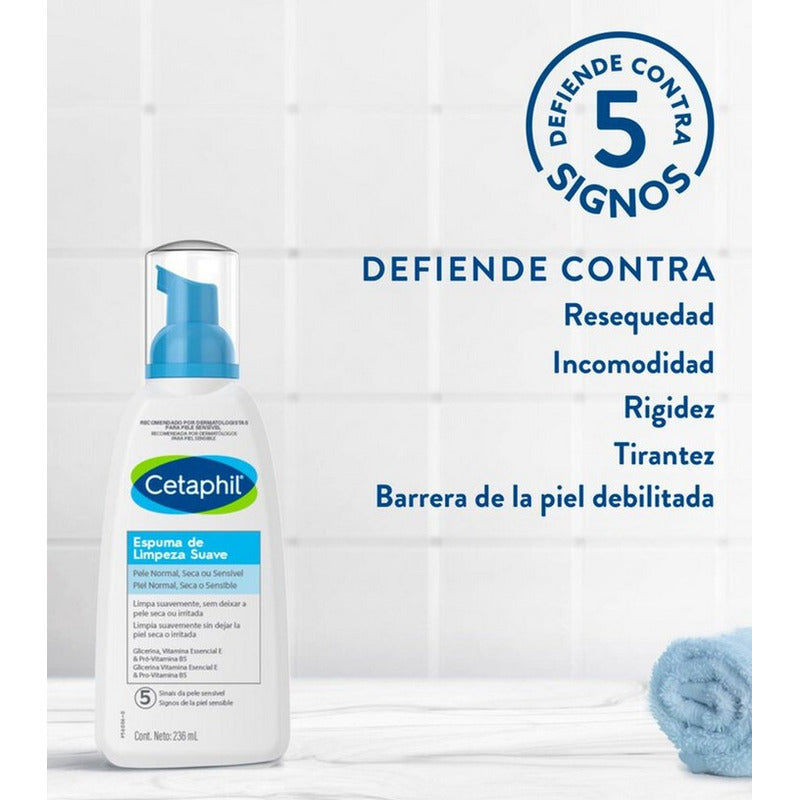 Cetaphil Espuma De Limpieza Suave Piel Seca Y Sensible 236ml