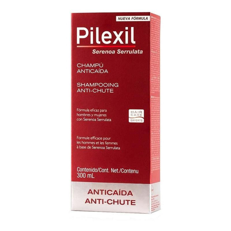 Pilexil Shampoo Para Cuidado Anticaída Del Cabello 300 Ml Con Serenoa Serrulata Y Zinc