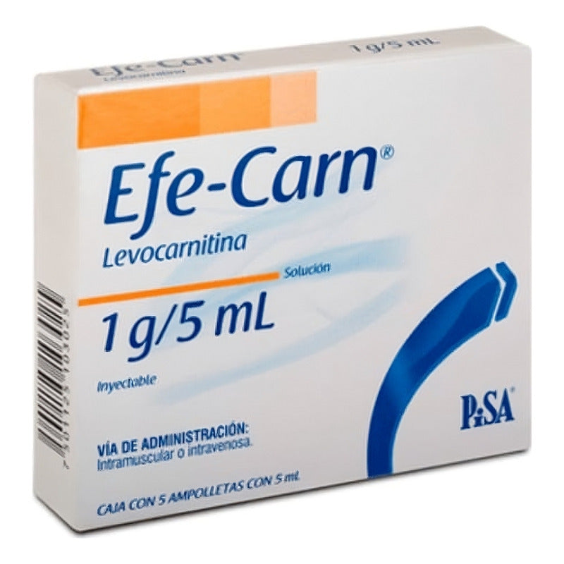 Efe-carn Solución Inyectable 1 G/5 Ml, 5 Ampolletas 5 Ml - Laboratorios Pisa, S.a. De C.v.