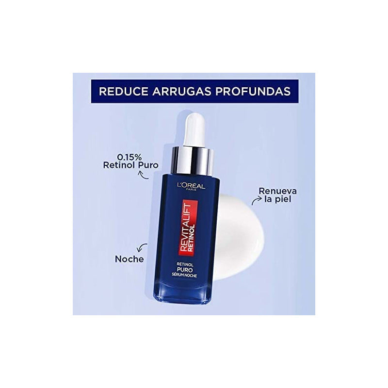 Sérum Facial Nocturno Revitalift Con Retinol Puro Antirrugas Com 30ml L'oréal