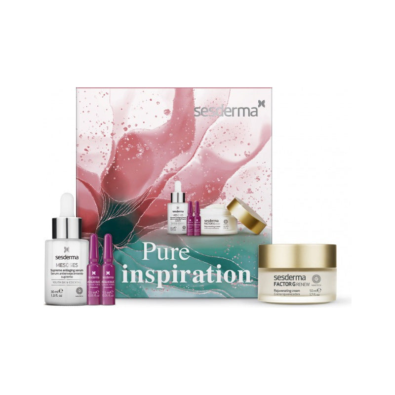 Kit Sesderma Pure Inspiration Factor G+mesoses Serum+amp Todo Tipo De Piel Día/noche