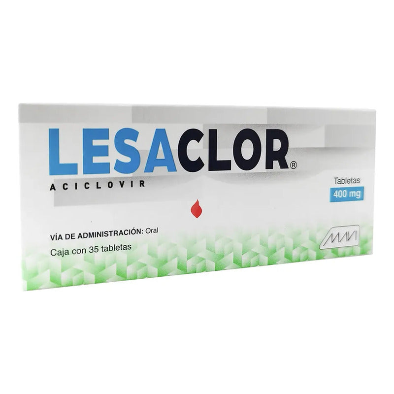 Lesaclor Aciclovir Caja 30 Tabletas 400mg