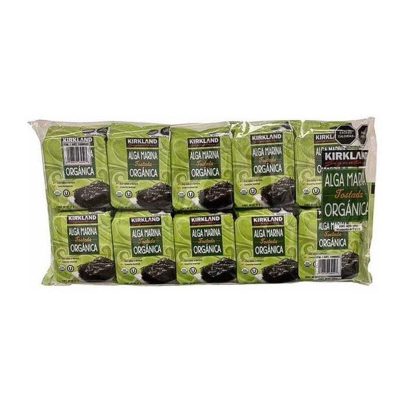 Alga Marina Organica Tostada Kirkland Signature 17g Con 10u