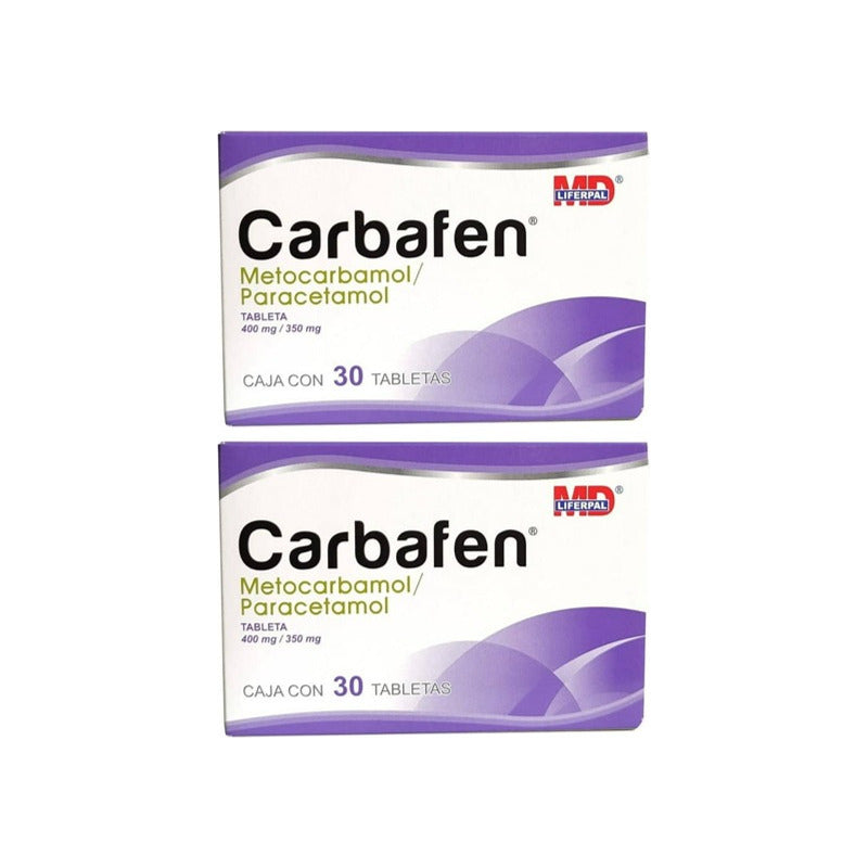 Dos Cajas De Carbafen Metocarbamol Paracetamol 30 Tabs Cu