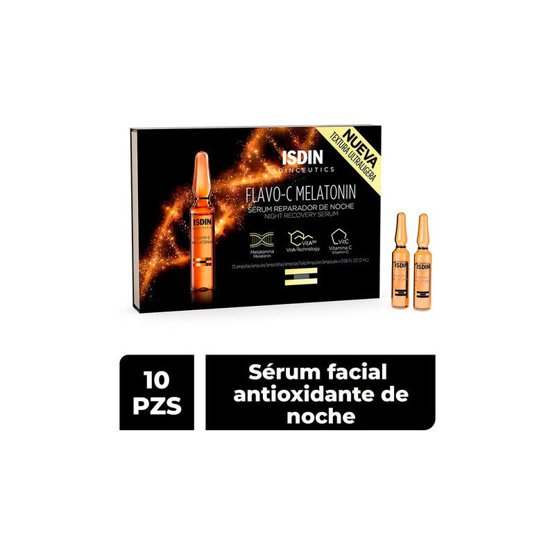 Isdinceutics Flavo-c Melatonin Ampolletas  10x2ml Todo Tipo De Piel