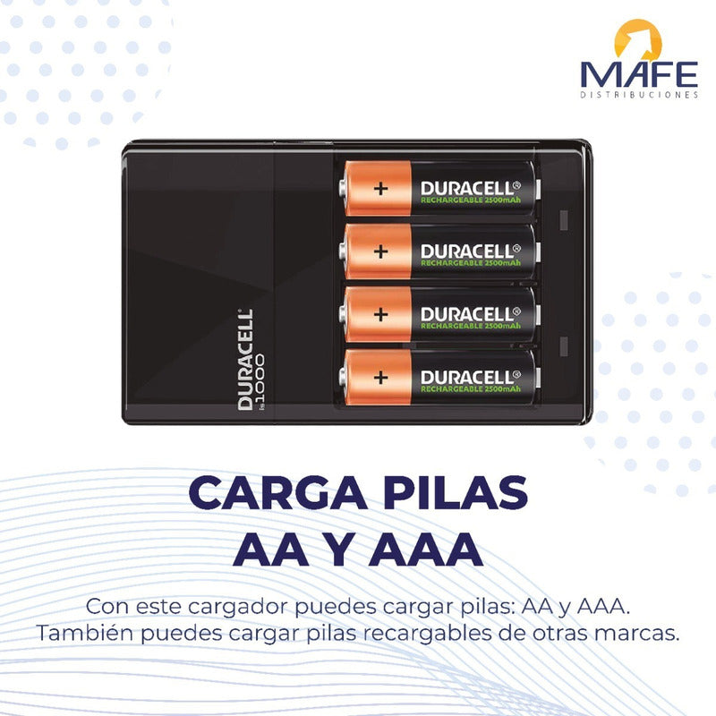 Duracell Cargador Duracell +6 Pilas Aa 2500ma+2 Pilas Aaa