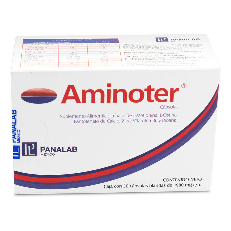 Aminoter Cápsulas Caída De Cabello Fragilidad Capilar 30caps