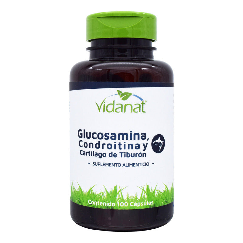 Glucosamina, Condroitina Y Cartílago 100 Caps Vidanat Sabor Sin Sabor