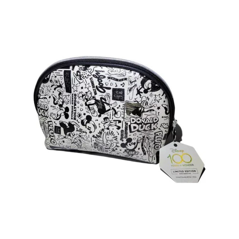 Cosmetiquera Disney Retro 100 Años Edición Limitada Color Blanco Con Negro