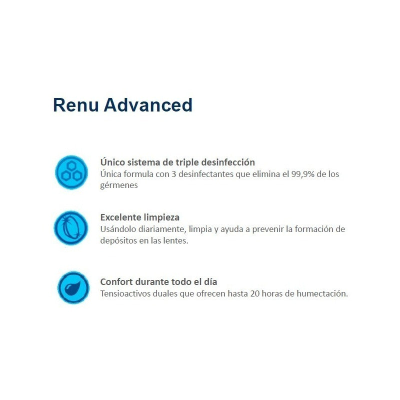 Solución Bausch + Lomb Renu Advanced 355ml Con Estuche Para Lentes De Contacto Blandos