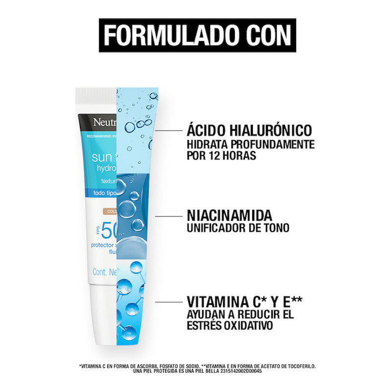 Neutrogena Sun Fresh Hydro Boost Tono Claro Fps 50+ 40ml