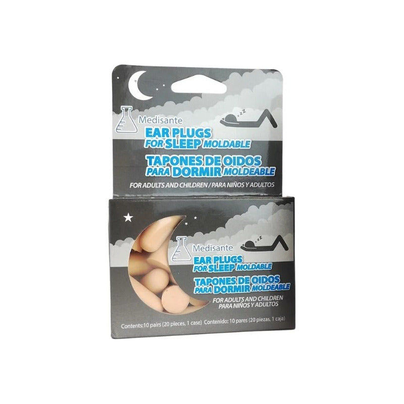 Tapón Para Oído Suave Y Flexible Medisante 10 Pares Color Amarillo