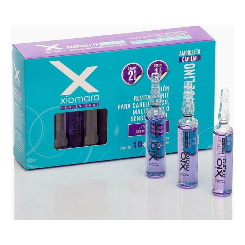 Xiomara Semilla De Lino Ampolleta Capilar Sin Enjuague Caja 12x10ml