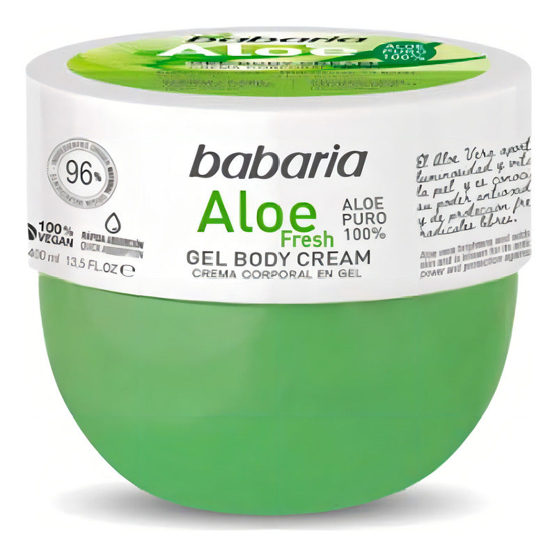 Babaria Aloe Vera Fresh Crema Corporal Para Todo Tipo De Piel, 400 Ml