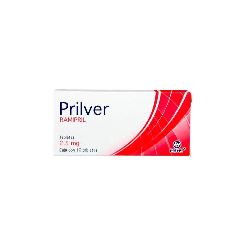 Prilver Ramipril 2.5 Mg Caja Con 16 Tabletas