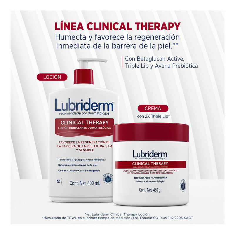 Crema Corporal Lubriderm Clinical Therapy Tarro 450 G
