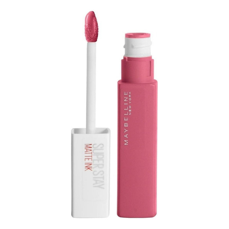 Maybelline Labial Líquido Mate Super Stay Matte Ink Tono Inspirer, 5 Ml, De Larga Duración Hasta 16h, Sin Transferencias, En Tonos Súper Saturados