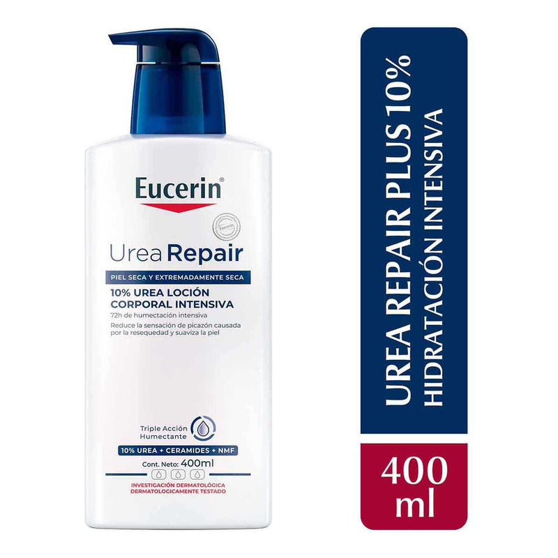 Eucerin Loción Hidratante Corporal Urea Repair Plus 400ml, Hidratación Intensiva, Urea, Piel Seca Y Muy Seca