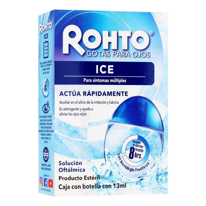 Rohto Ice Solución Oftálmica Alivio Ojos Gotas 13ml