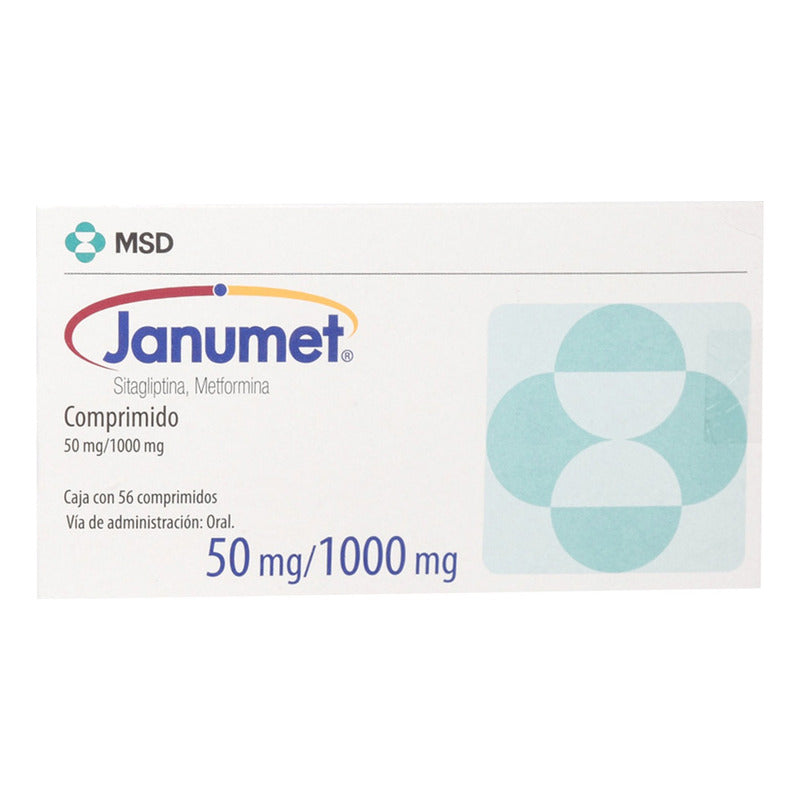 Janumet Comprimido 50 Mg/1000 Mg, 56 Comprimidos