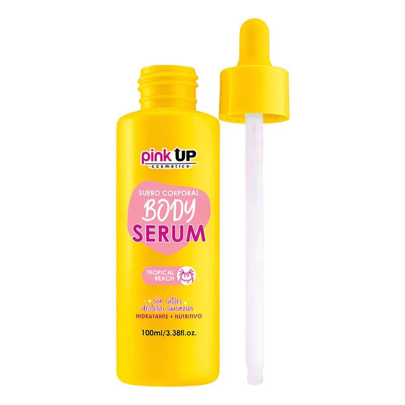 Body Serum Suero Corporal Con Destellos Luminosos Pink Up Fragancia Tropical Beach