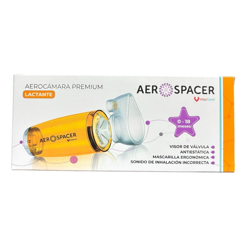 Vitalcare Aerocámara Premium Lactante 0-18 Meses Naranja