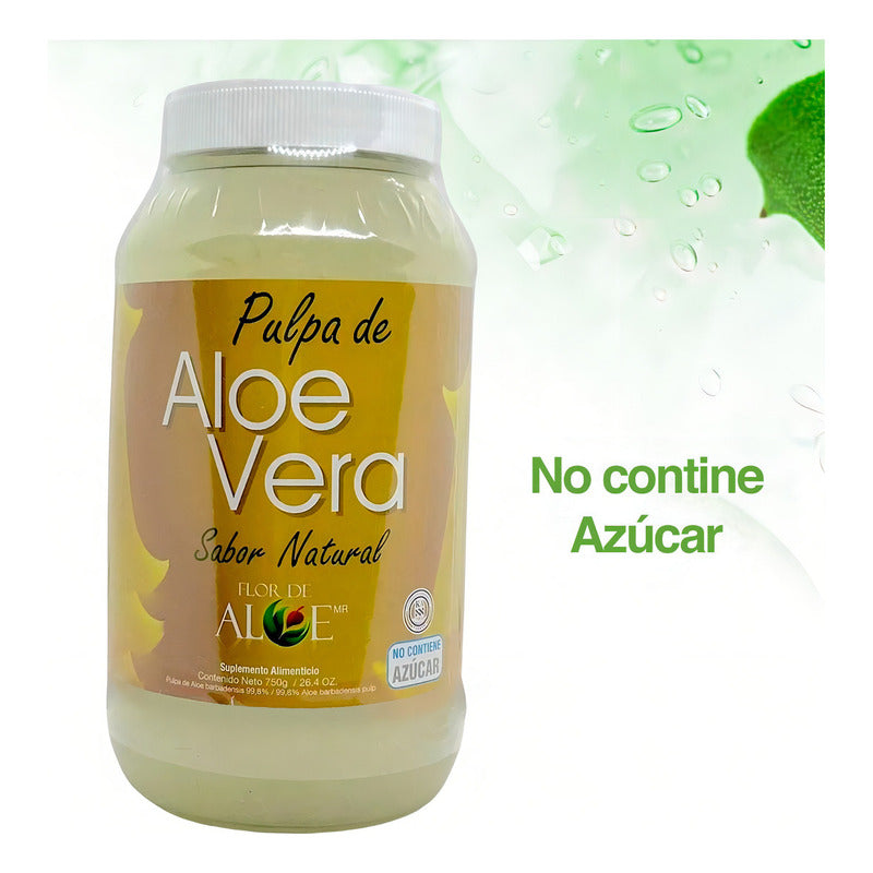 Pulpa De Sábila Natural - Flor De Áloe 750 G