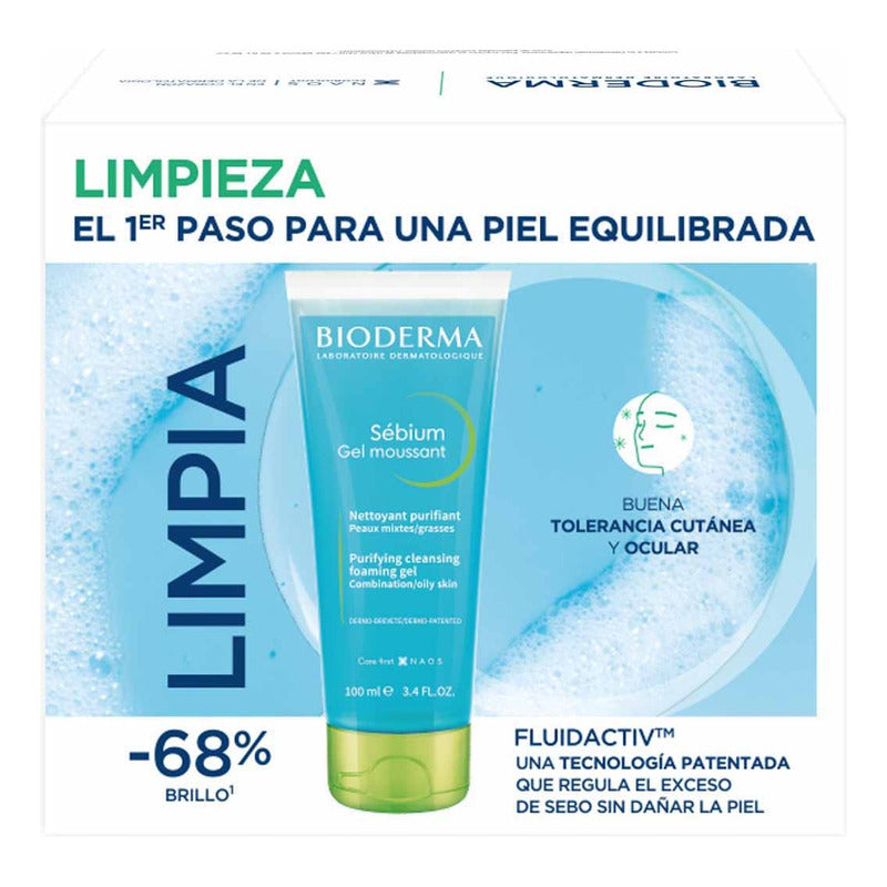 Kit Bioderma Limpieza Profunda Para Piel Grasa 2 Piezas
