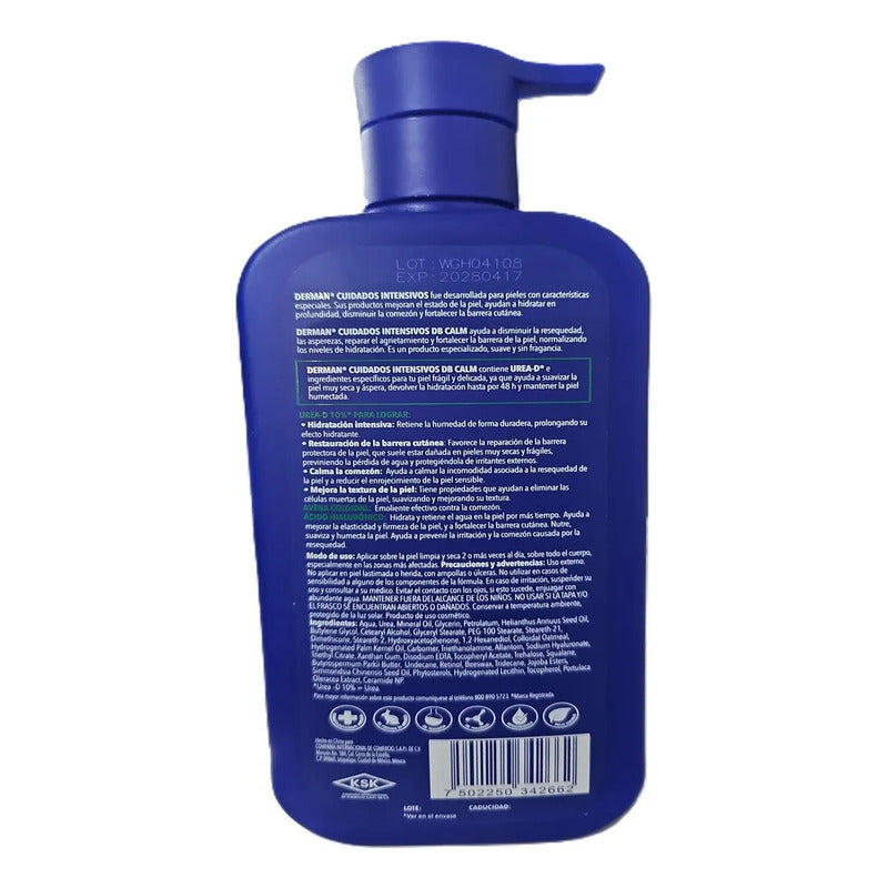 Derman Db Calm Emulsion Corporal Dermatologica 48h 400ml