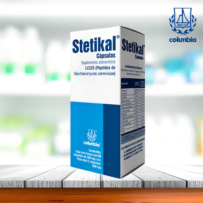 Stetikal Suplemento Alimenticio Lc225 Frasco 60 Capsulas Sabor Sin Sabor