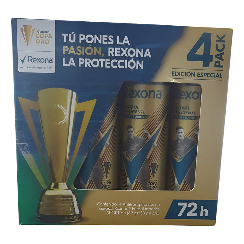 Pack 4 Antitranspirantes Aerosol Futbol Fanatics 72h 150ml Limón