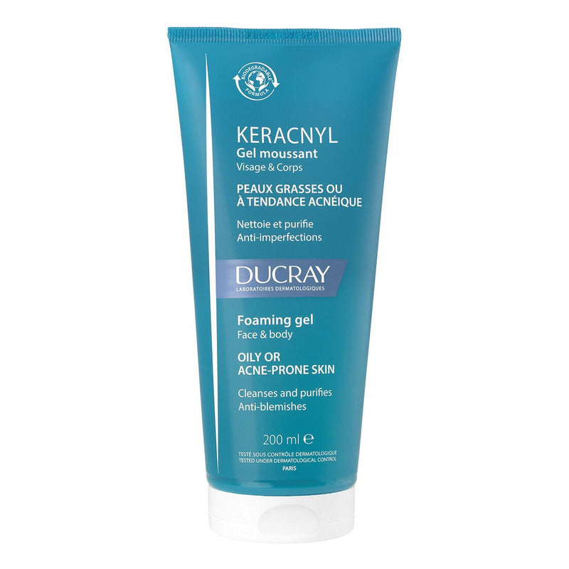 Ducray Keracnyl Gel Limpiador Anti Acné Para Rostro Y Cuerpo