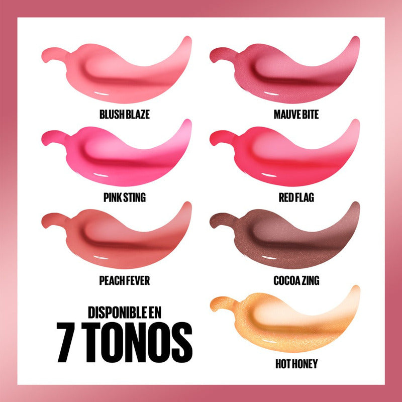 Maybelline Gloss Rellenador De Labios, Lifter Plump, Tono Cocoa Zing 007, 5.4ml