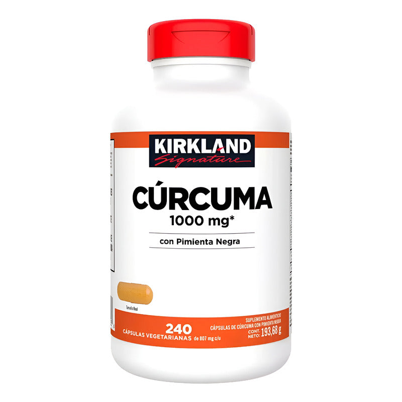 Cúrcuma 1000 Mg 240 Cápsulas Kirkland Signature Curcuma Sin Sabor