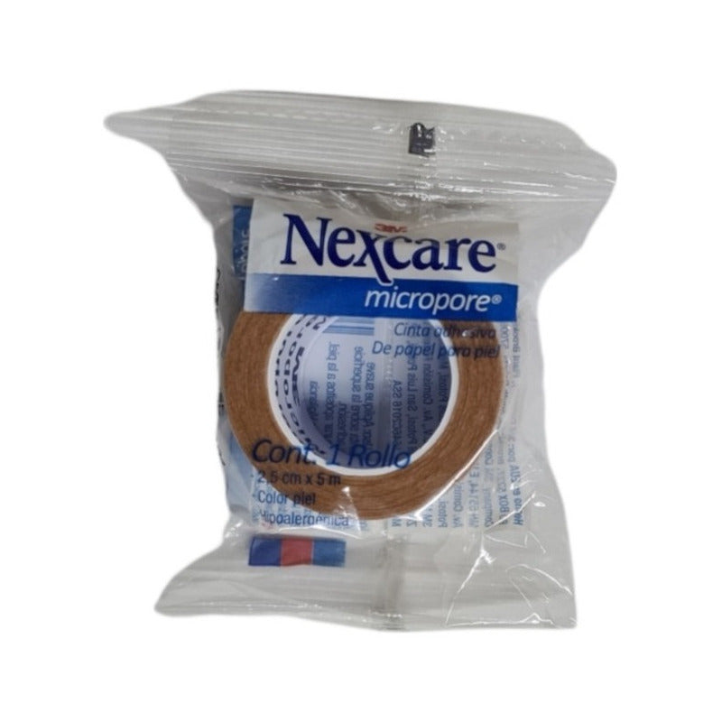 3 Cintas Micropore  Color Piel 3m Nexcare 2.5cm X 5m