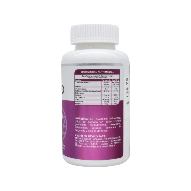 Vitamin Center Colageno Astaxantina Y Keratina 60 Cap Sabor Sin Sabor