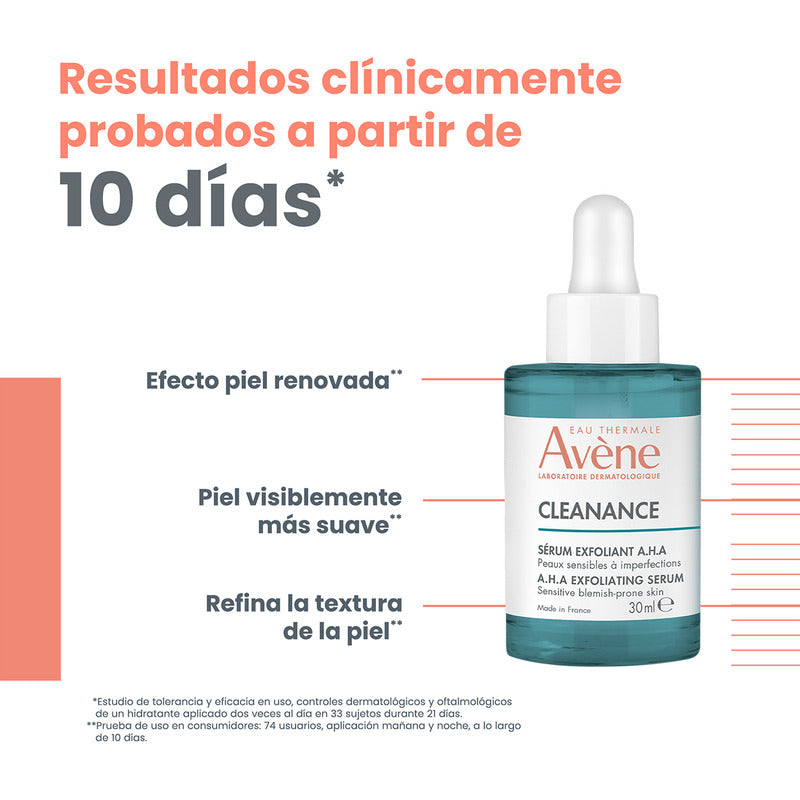 Avène Cleanance Sérum Exfoliante Aha Piel Grasa Día Noche 30ml