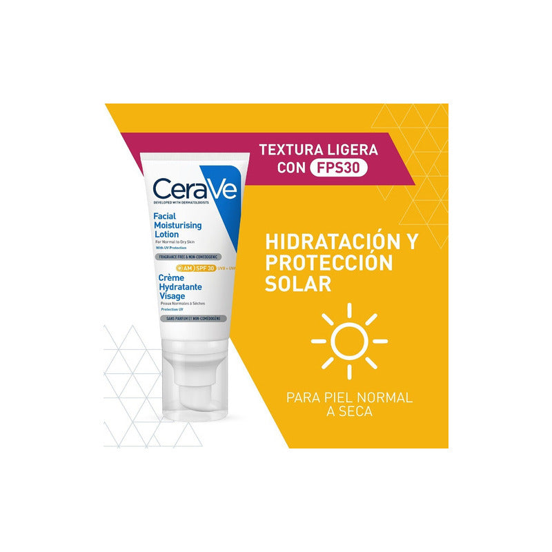 Loción Hidratante De Rostro Am Fps30 Día Piel Normal/seca 52ml Cerave