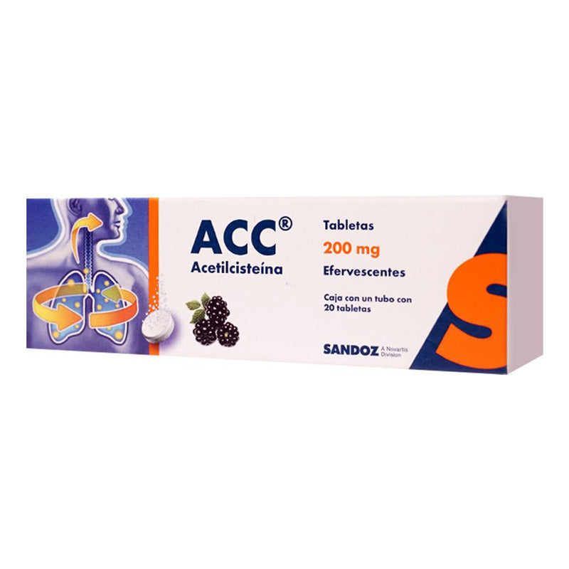 Acc Tabletas Efervescentes 200 Mg, 20 Tabletas