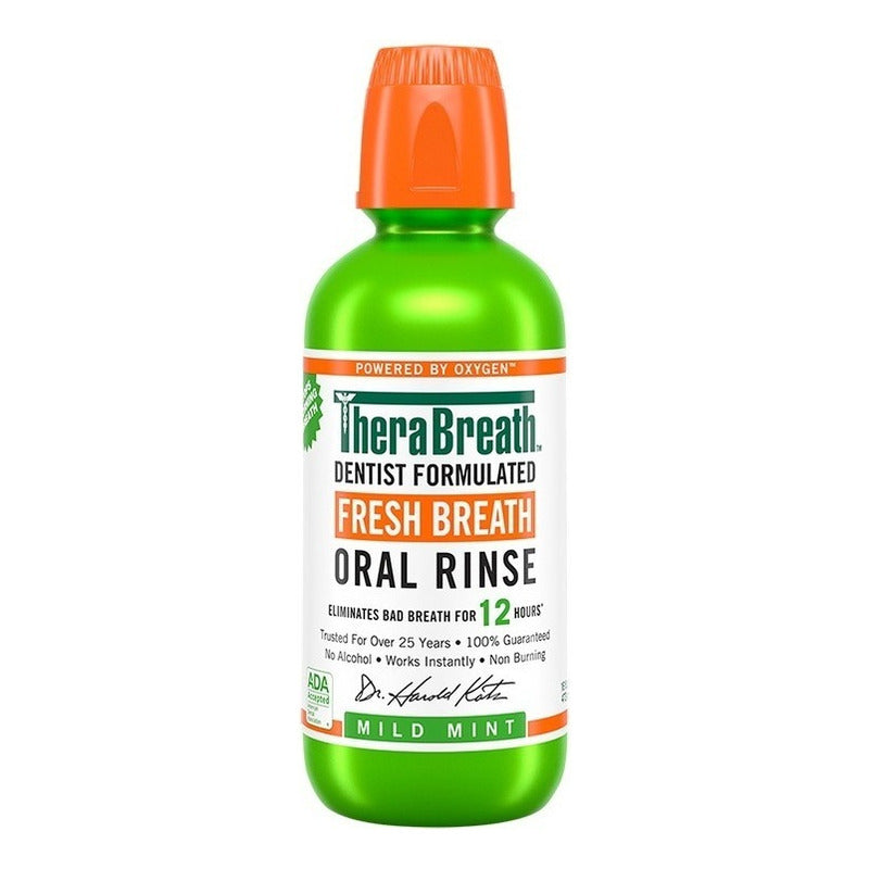 Enjuague Bucal Therabreath Fresh Breath Menta Suave 473 Ml