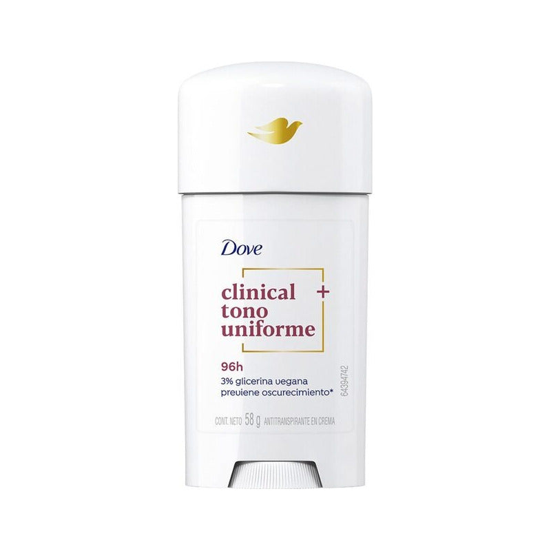 Dove Clinical  Tono Uniforme 96h Antitranspirante 58g Neutro