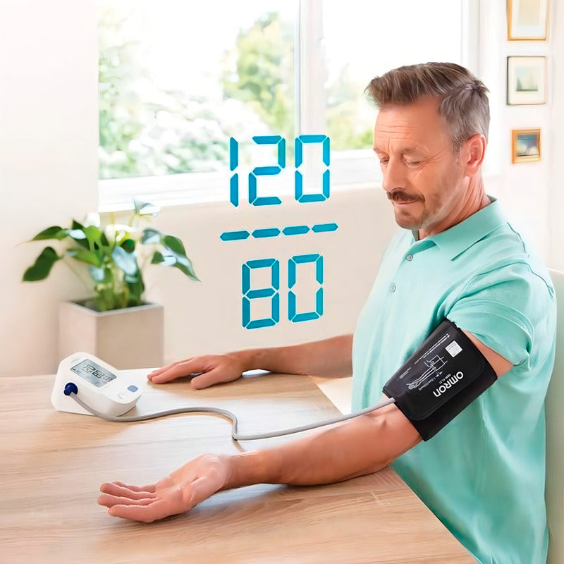 Toma Presión Digital Brazo 7154 - E Omron 2 Usuarios - Topmedic Color Negro/ Blanco