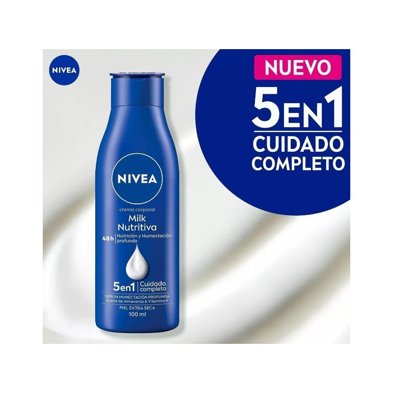 Crema Corporal Nivea Milk Nutritiva Humectación 100ml