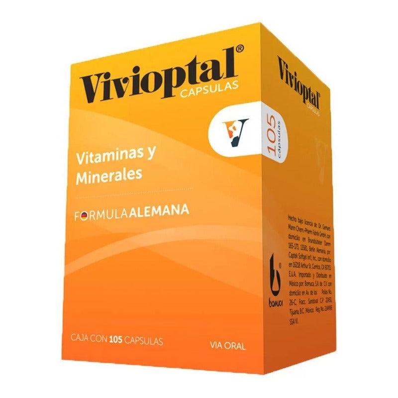 Suplemento Vitaminas Y Minerales Vivioptal - 105 Capsulas Sabor N/a