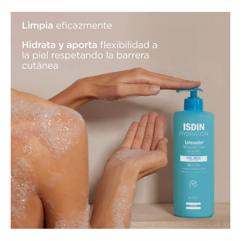 Isdin Ureadin Gel De Baño Hidratante Para Piel Seca, Fragancia Neutra, 400ml