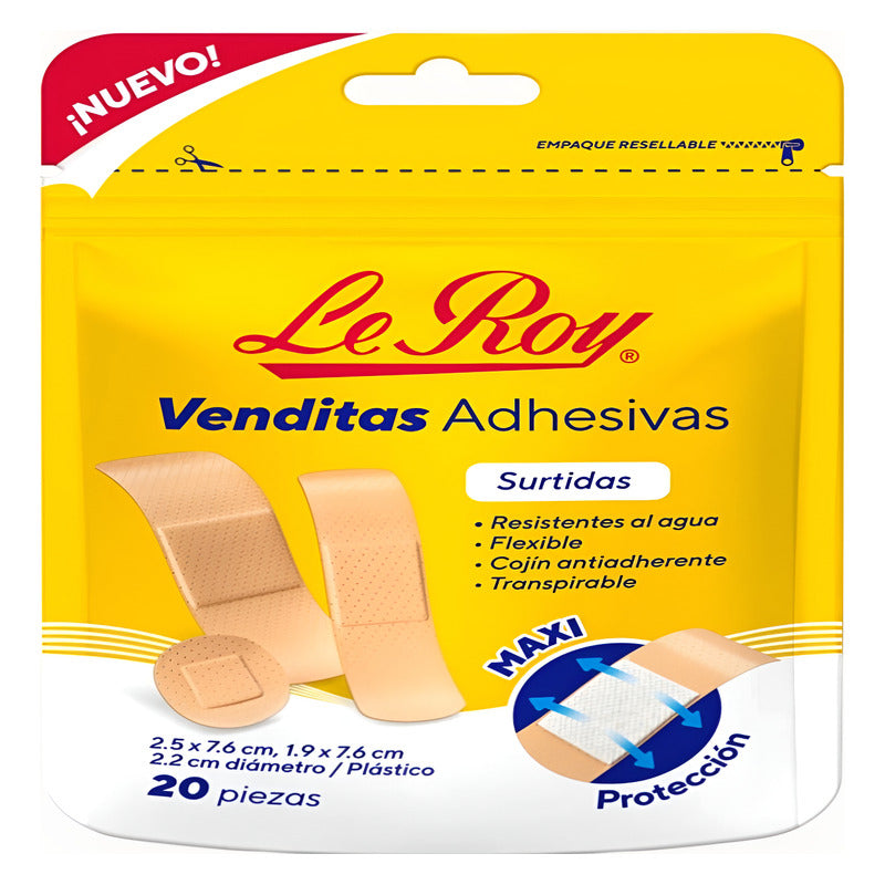Le Roy Venditas Adhesivas Maxi Protección 20pz