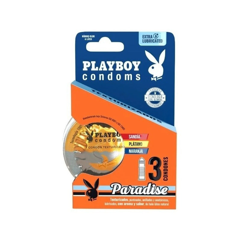 Condones De Látex Playboy Paradise 3 Condones