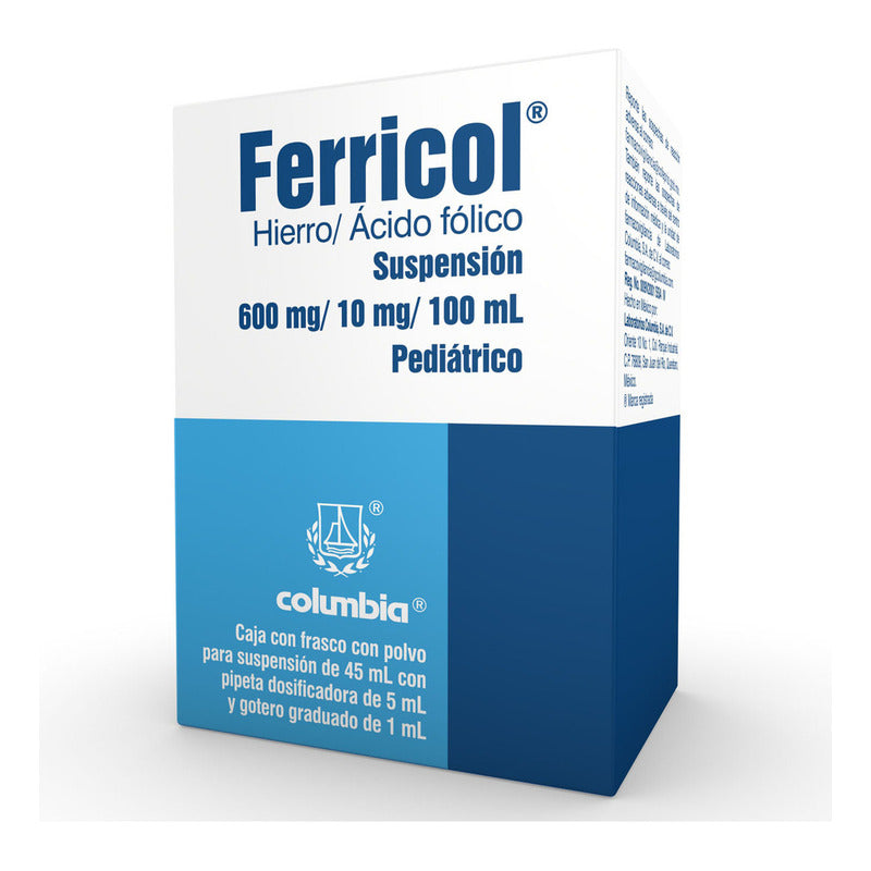Ferricol Suspensión 10/600 Mg/100 Ml, 1 Frasco 45 Ml